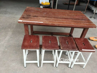 Heavy Duty Solid Wooden Work Bench with Stool for sale per s