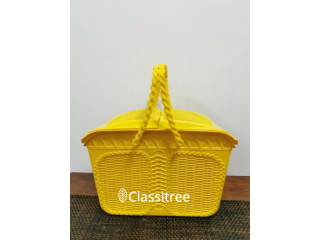 Plastic Picnic basket yellow