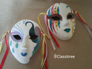 BN pieces Painted Decorative Clay Face Mask