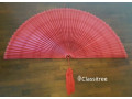 Decorative Wall Cane Fan Red