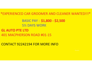 FULL TIME EXPERIENCED CAR GROOMERCLEANER WANTED HIGH PAY