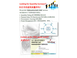 Freelance Part Time QS Quantity Surveyor Contact me to get