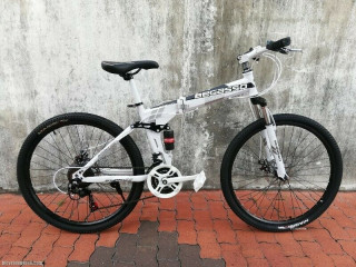 White colour Begasso foldable bike bicycle 