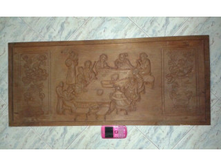 EXTREMELY RARE COLLECTABLE VINTAGE SOLID WOOD CRAVING WALL D