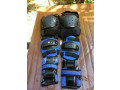 Full set of rollerblading protection gears comprising hand guard