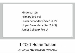  on Private Tuition Available Island wide
