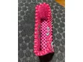 Pink beaded pen holder wt 105 gm size 13 x 9 cm