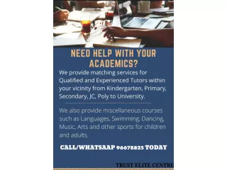 Looking for Graduate/MOE tutors for your children? Contact me now