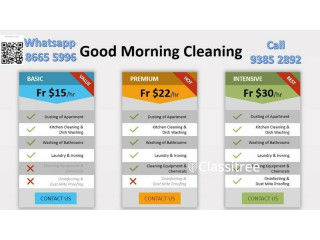 Professional cleaning from hr Satisfaction guaranteed Pay on