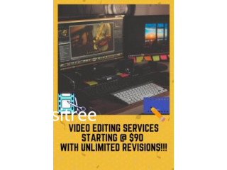 VIDEO EDITING SERVICES WITH UNLIMITED REVISIONS FAST DELIVER