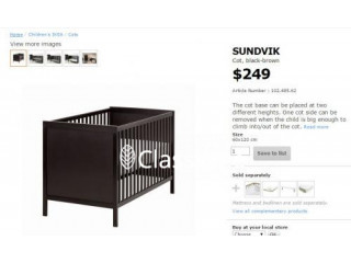 Brand new Ikea Sundvik baby cot