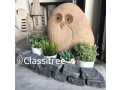 Large Owl Made from Natural Stone