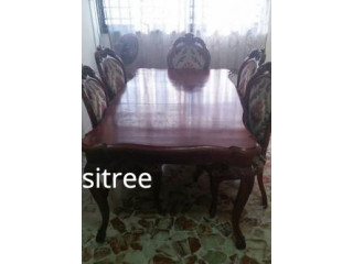 Used Antique Dining Table Set seaters