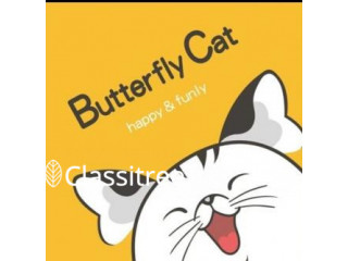 BUTTERFLY CAT SALLSYNT JAPANESE STYLE SCHOOL BAG