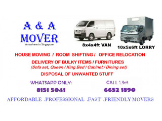 VAN LORRY FOR HOUSE ROOM MOVING PRICE ANYWHERE IN SINGAPORE