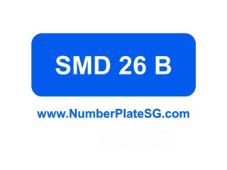 2 Digit Car Number Plate for Sale: SMD 26 B (SMD26B)