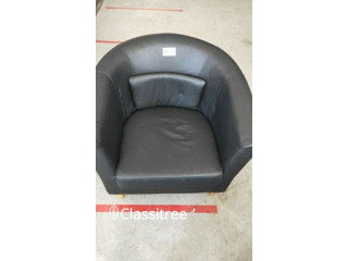 Black Faux Leather Single Seater For Sale each