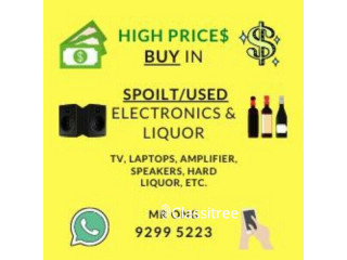 Buying your used & spoilt Tv , speaker , amp , soundbar , laptop , etc  