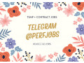 TELEGRAM CHANNEL PERFJOBS MANY TEMP JOBS PERFECT SG JOBS FOR ALL 