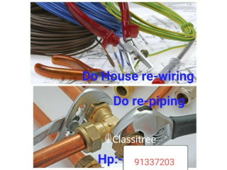 Electrical plumbing and handyman services hours 